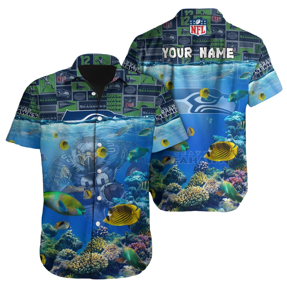 Seattle Seahawks Hawaiian Shirt NFL Football Custom Hawaiian Shirt for Men Women Gift For Fans