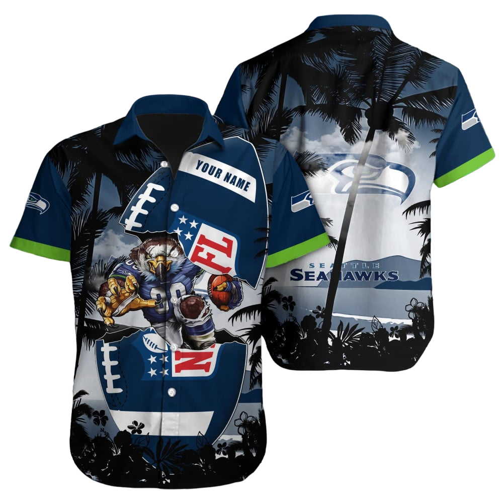 Seattle Seahawks Hawaiian Shirt NFL Football Custom Hawaiian Shirt for Men Women Gift For Fans