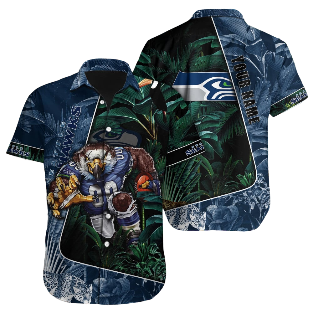 Seattle Seahawks Hawaiian Shirt NFL Football Custom Hawaiian Shirt for Men Women Gift For Fans