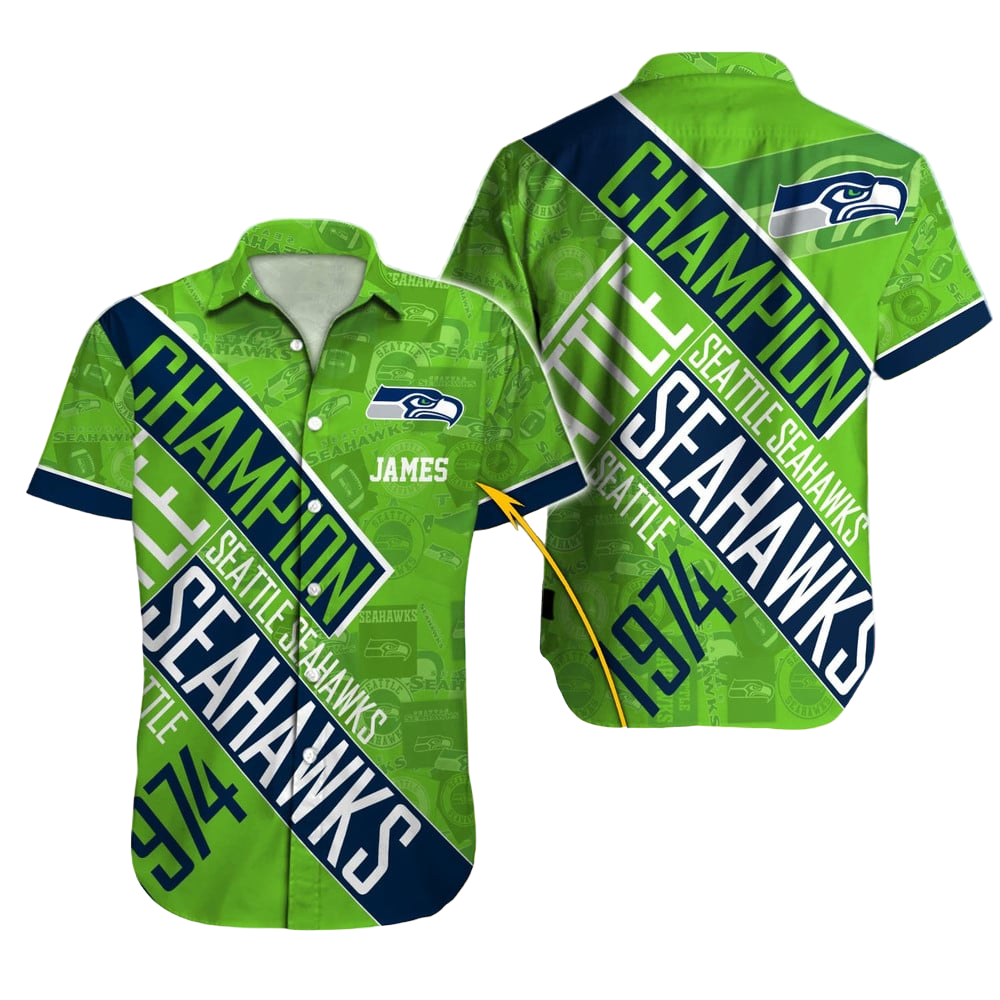 Seattle Seahawks Hawaiian Shirt NFL Football Custom Hawaiian Shirt for Men Women Gift For Fans