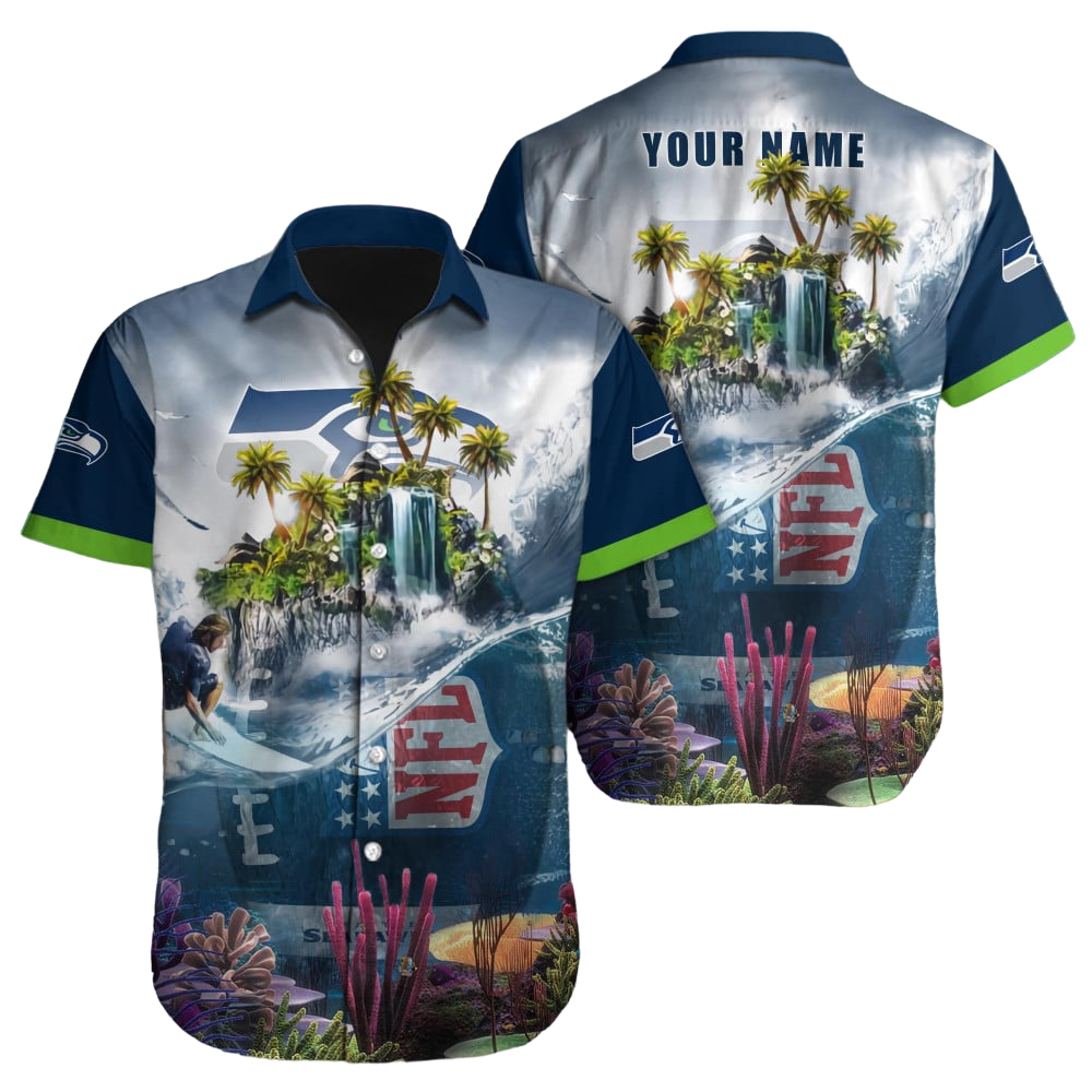 Seattle Seahawks Hawaiian Shirt NFL Football Custom Hawaiian Shirt for Men Women Gift For Fans