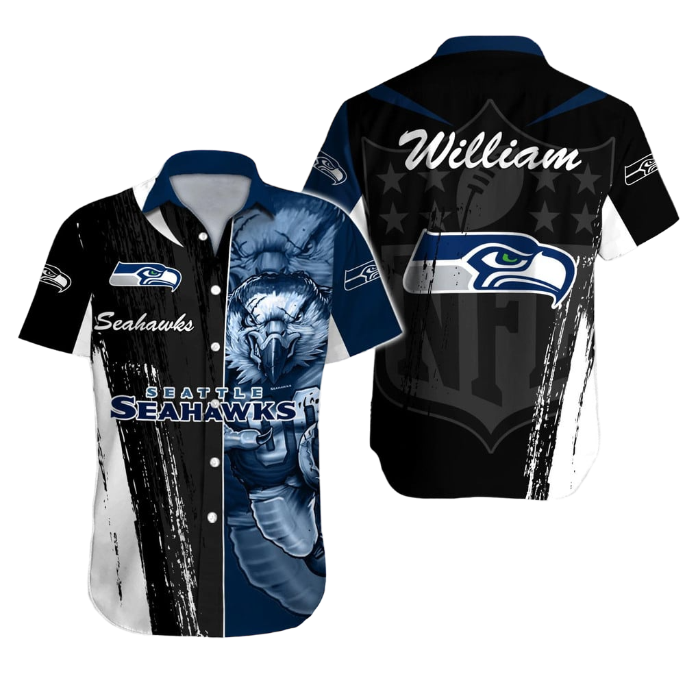 Seattle Seahawks Hawaiian Shirt NFL Football Custom Hawaiian Shirt for Men Women Gift For Fans