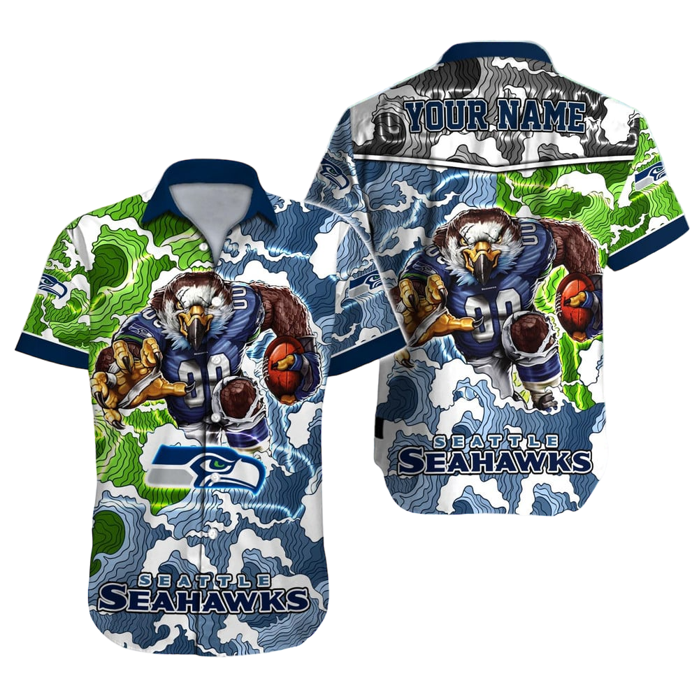 Seattle Seahawks Hawaiian Shirt NFL Football Custom Hawaiian Shirt for Men Women Gift For Fans