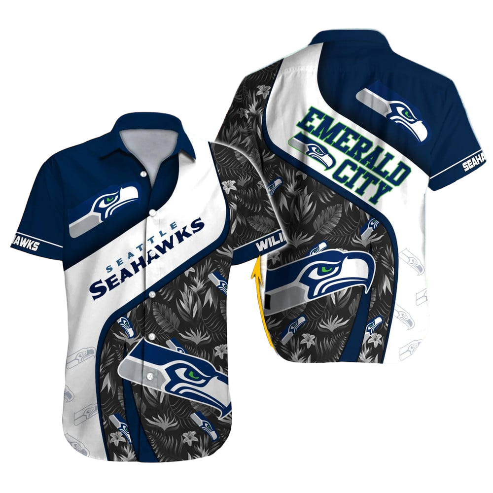 Seattle Seahawks Hawaiian Shirt NFL Football Custom Hawaiian Shirt for Men Women Gift For Fans