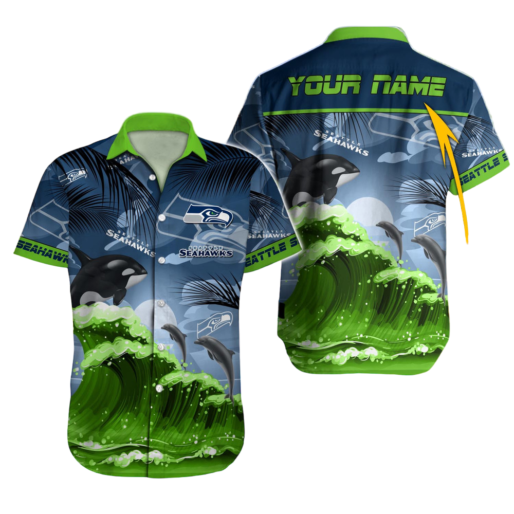 Seattle Seahawks Hawaiian Shirt NFL Football Custom Hawaiian Shirt for Men Women Gift For Fans