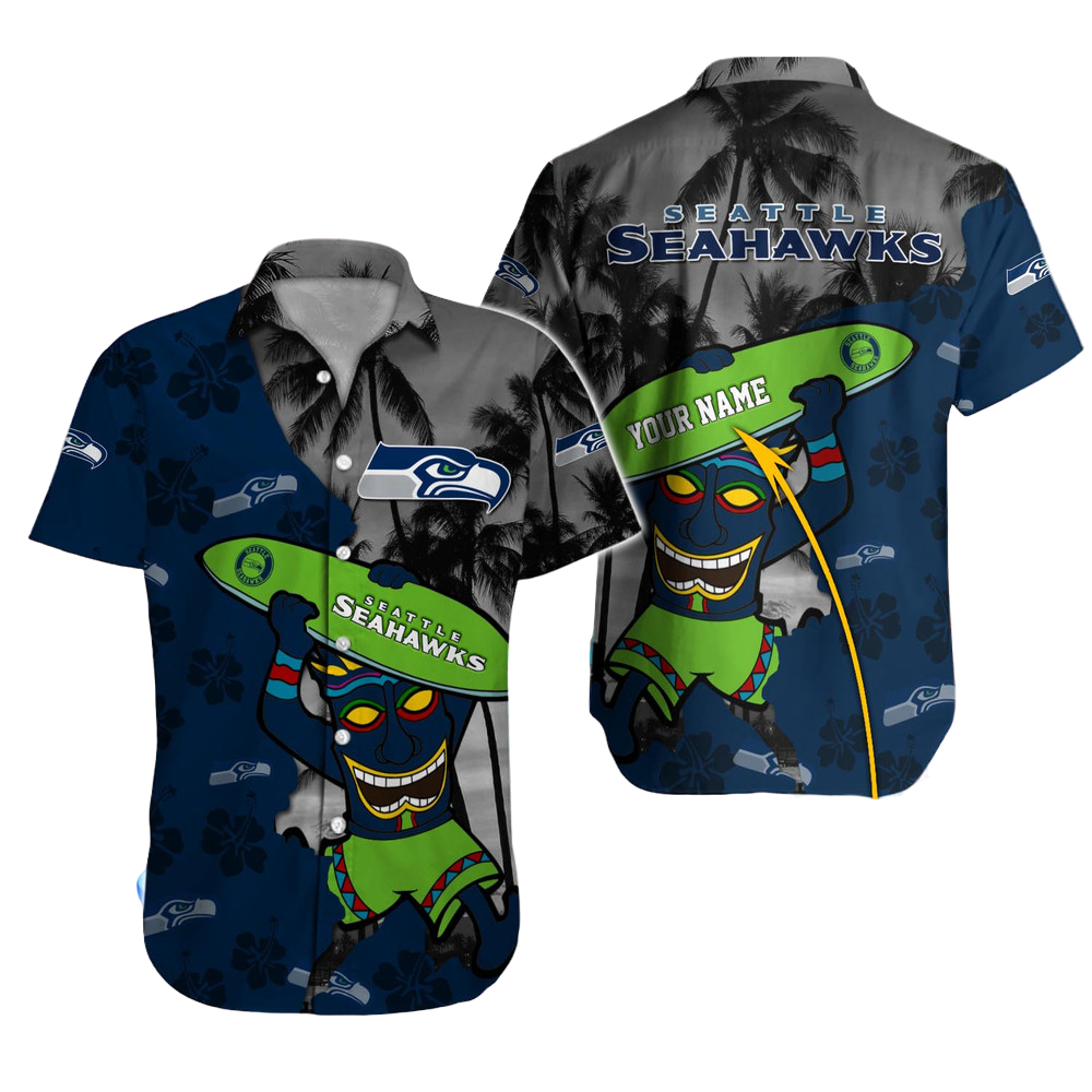 Seattle Seahawks Hawaiian Shirt NFL Football Custom Hawaiian Shirt for Men Women Gift For Fans