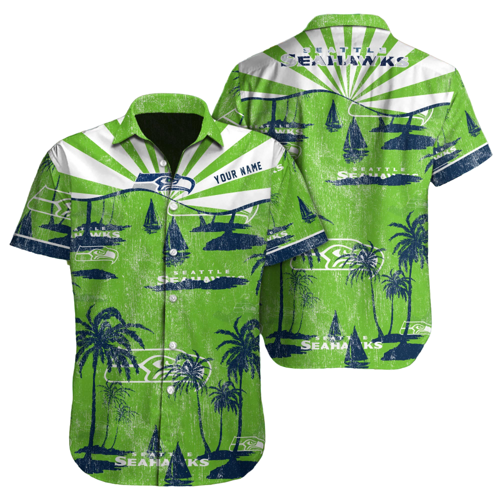 Seattle Seahawks Hawaiian Shirt NFL Football Custom Hawaiian Shirt for Men Women Gift For Fans