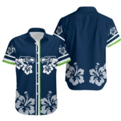 Seattle Seahawks Hibiscus Flower Hawaiian Shirt Aloha Shirt for Men Women