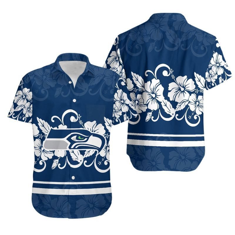 Seattle Seahawks Hibiscus Flowers Hawaii Shirt for Men Women