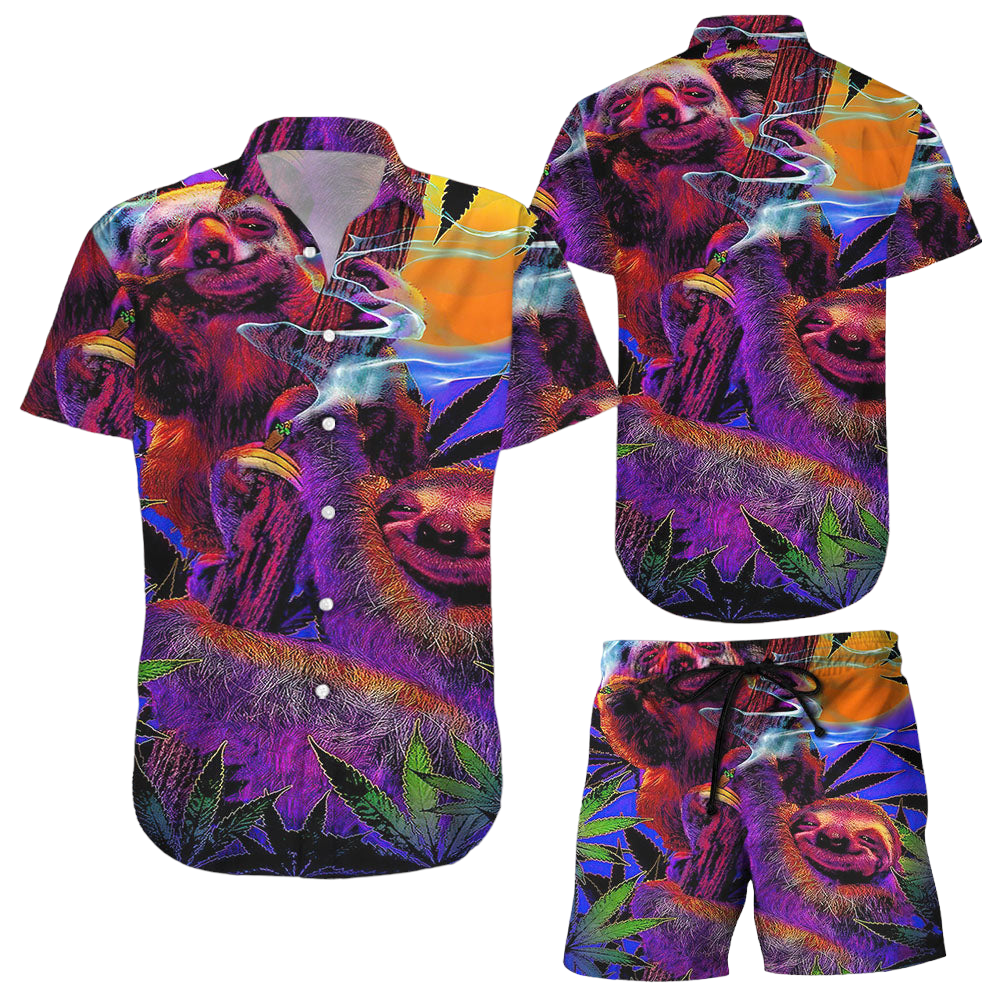 Sloth Hawaiian Shirt High In The Bush Sloth Button Down Shirt Gifts For Summer Holiday