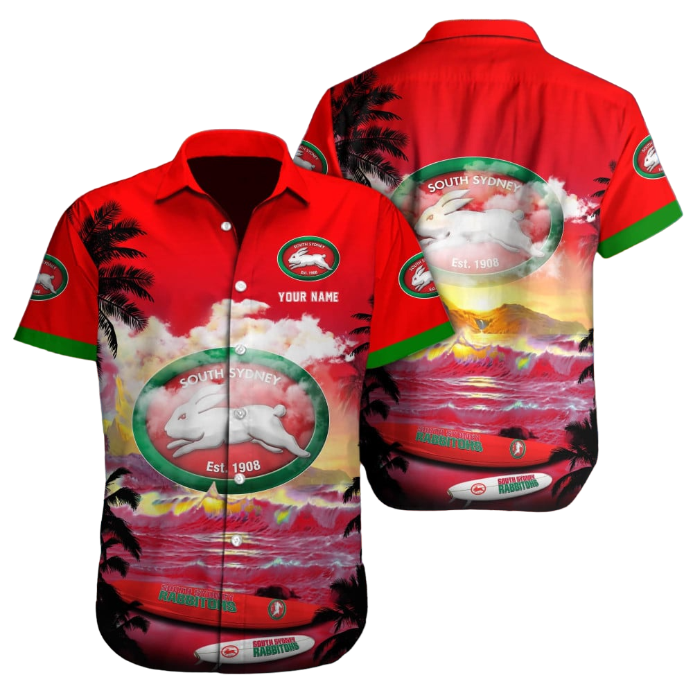 South Sydney Rabbitohs NRL Custom Hawaii Shirt  for Men Women Gift for Fans