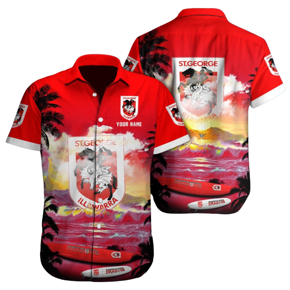 St George Illawarra Dragons NRL Custom Hawaii Shirt  for Men Women Gift for Fans