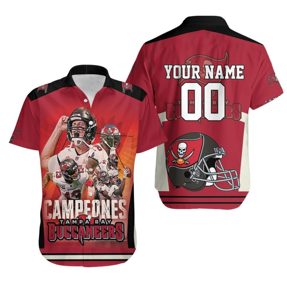 Tampa Bay Buccaneers Campeones Best Players For Fans Personalized Hawaiian Shirt Aloha Shirt for Men Women