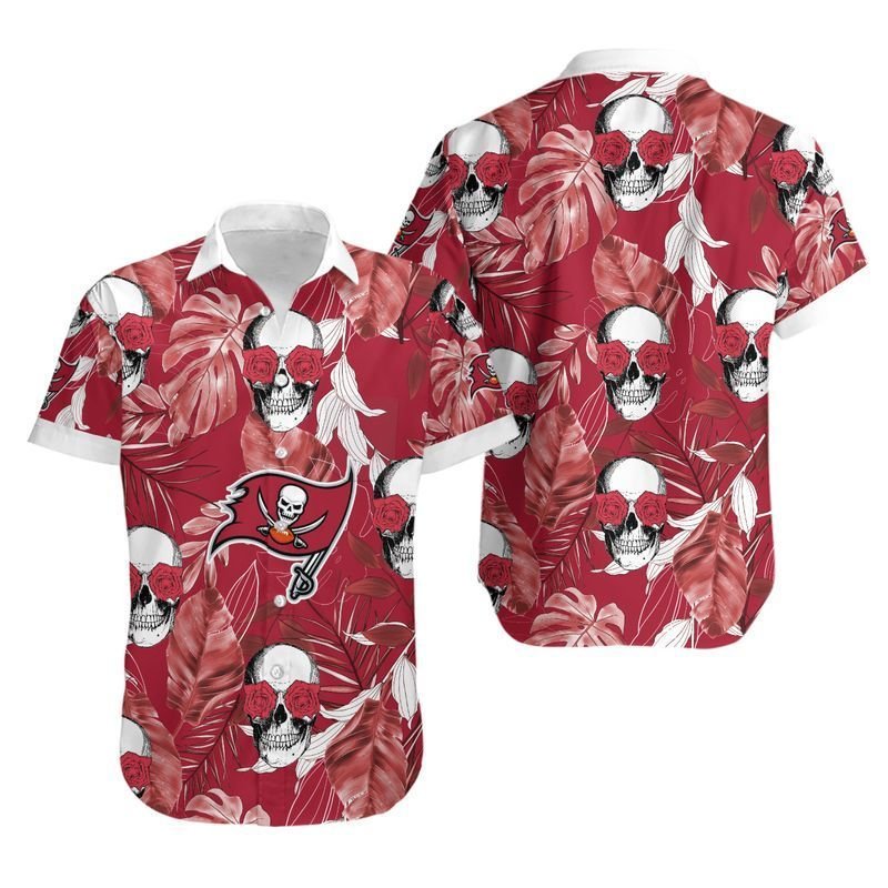 Tampa Bay Buccaneers Coconut Leaves And Skulls Hawaii Shirt for Men Women