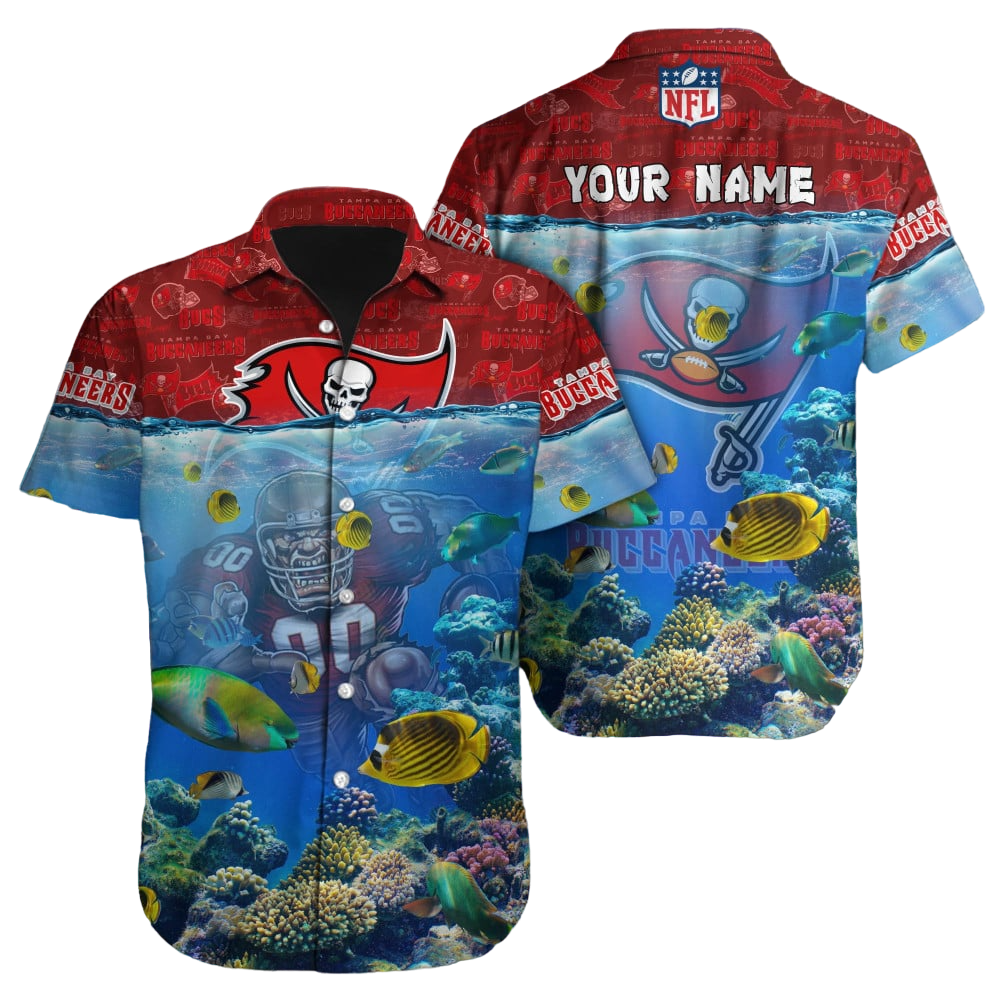 Tampa Bay Buccaneers Hawaiian Shirt NFL Football Custom Hawaiian Shirt for Men Women Gift For Fans