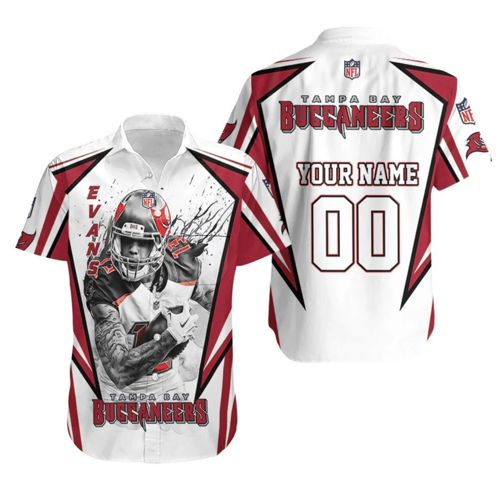 Tampa Bay Buccaneers Mike Evans 13 3D Personalized Hawaiian Shirt Aloha Shirt for Men Women Combo Beach