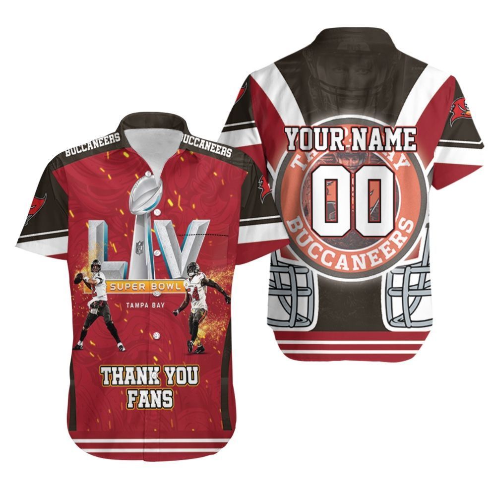 Tampa Bay BuccaneersSuper Bowl Champions Thank You Fan Personalized Hawaiian Shirt Aloha Shirt for Men Women