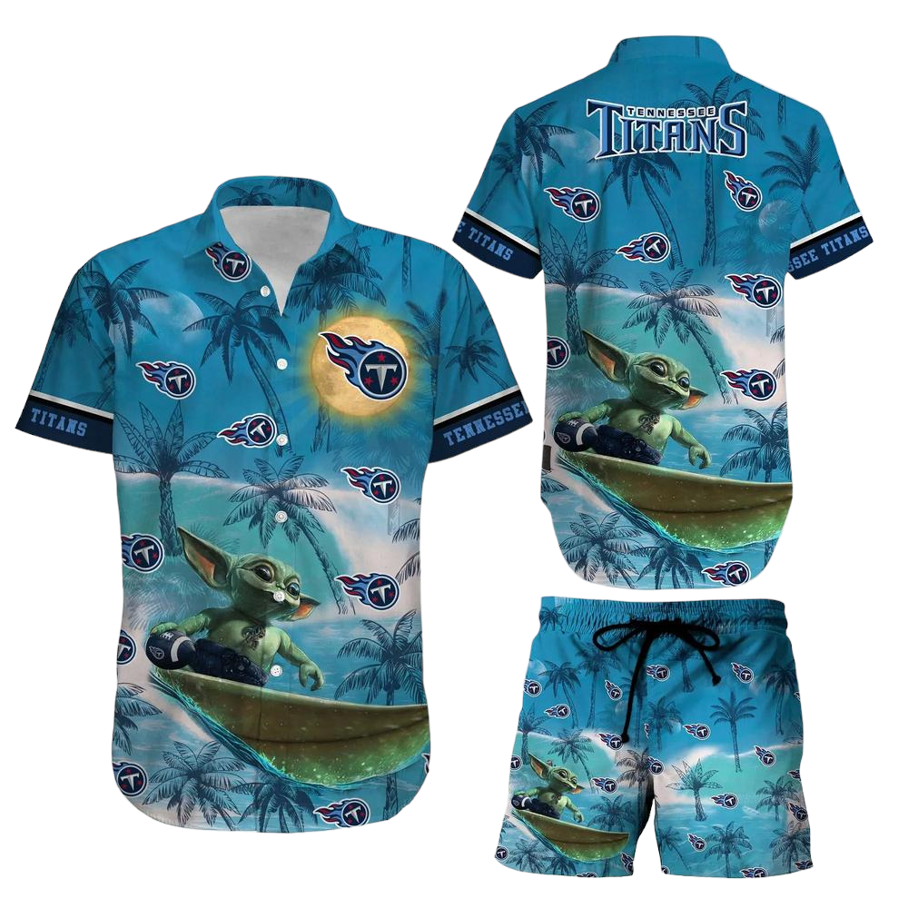 Tennessee Titans Footbal NFL Baby Yoda Hawaiian Shirt And Short Style Summer Gift For Men Women