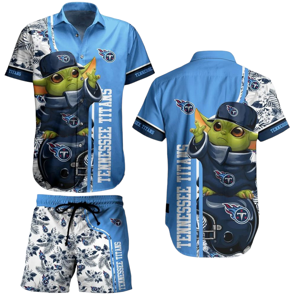 Tennessee Titans Football NFL Baby Yoda Hawaiian Shirt And Short New Collection Summer Perfect Gift For Fan