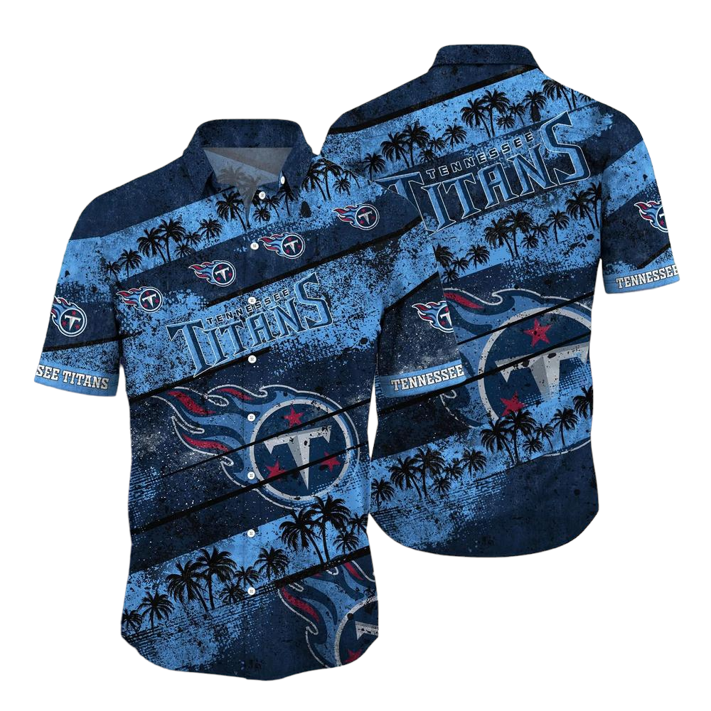 Tennessee Titans NFL Hawaiian Shirt Graphic Tropical Pattern Short Sleeve Summer For Fans