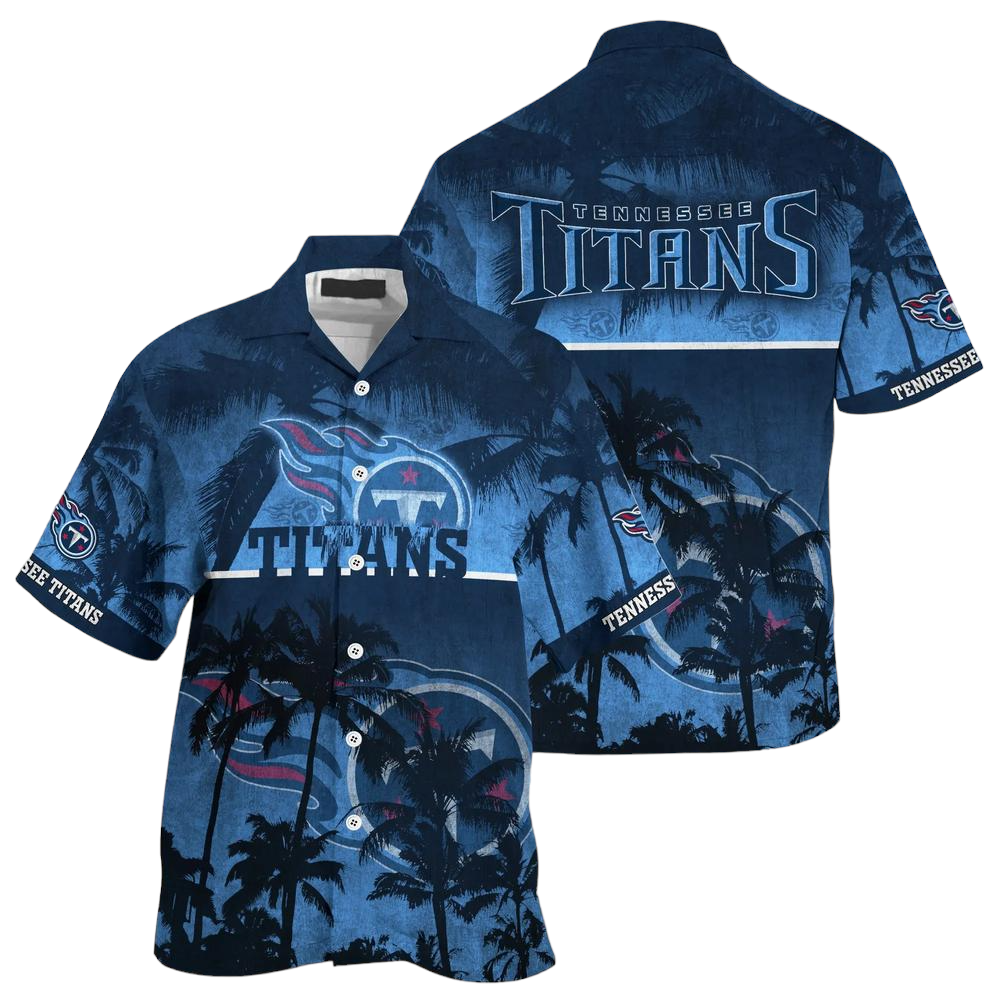 Tennessee Titans NFL Hawaiian Shirt Style Tropical Pattern Hot Trending Summer For Awesome Fans