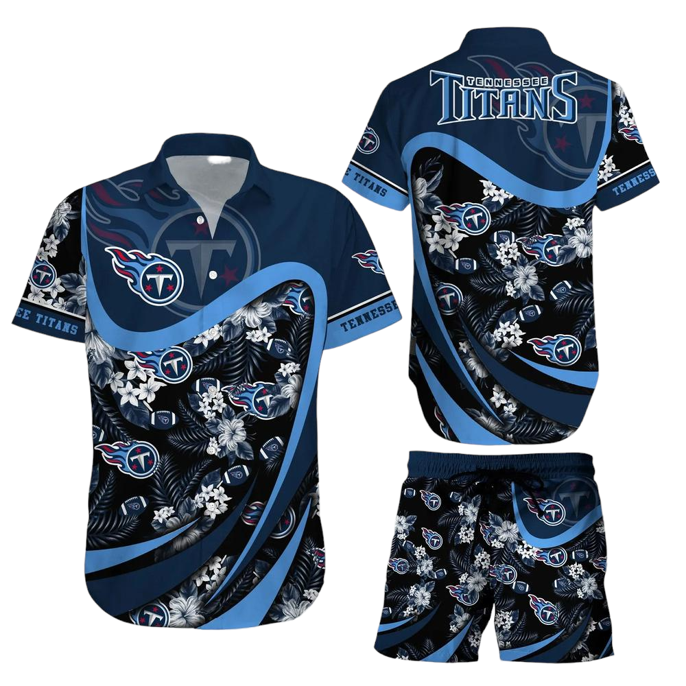 Tennessee Titans NFL Hawaiian Shirt And Short Tropical Pattern Beach Shirt New Gift For Sports Fans