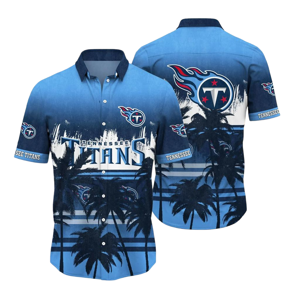 Tennessee Titans NFL Summer Hawaiian Shirt Tropical Pattern Graphic For Sports Enthusiast
