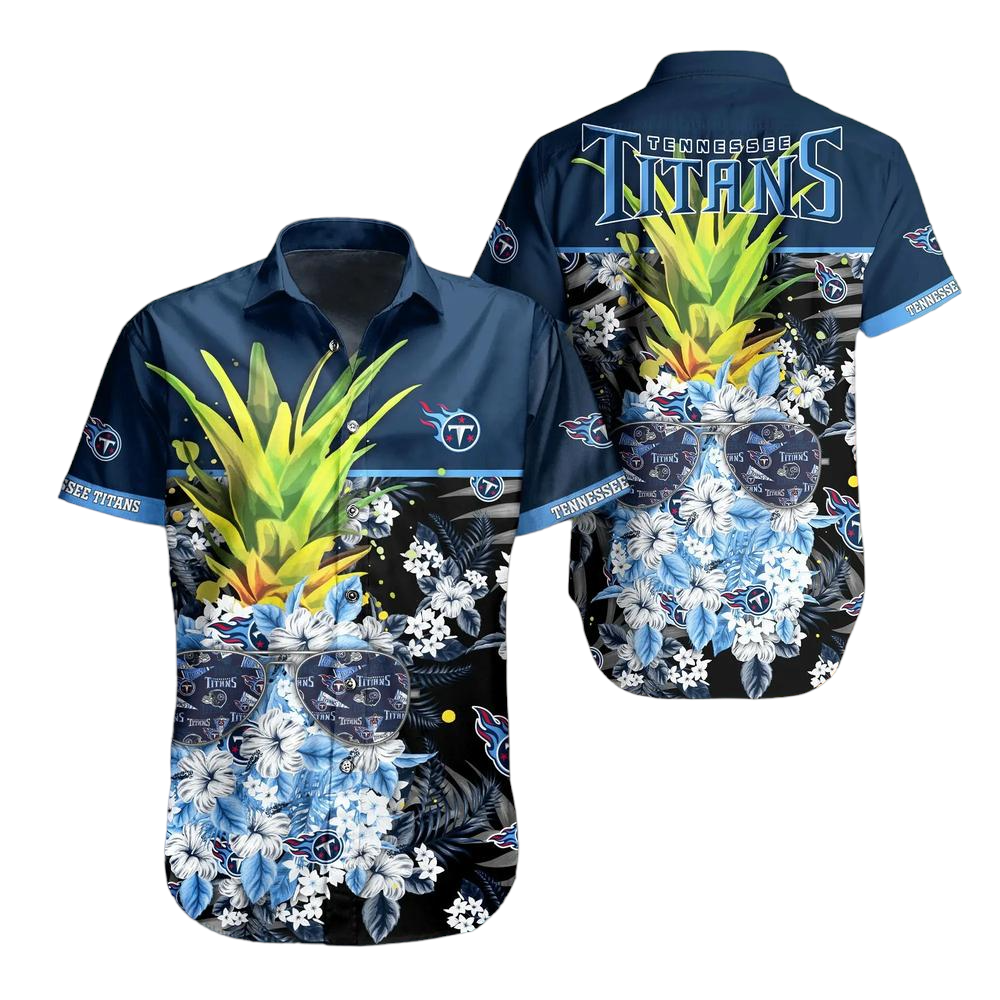 Tennessee Titans NFL Tropical Pattern Pineapple Design Hawaiian Shirt New Trending For Men Women