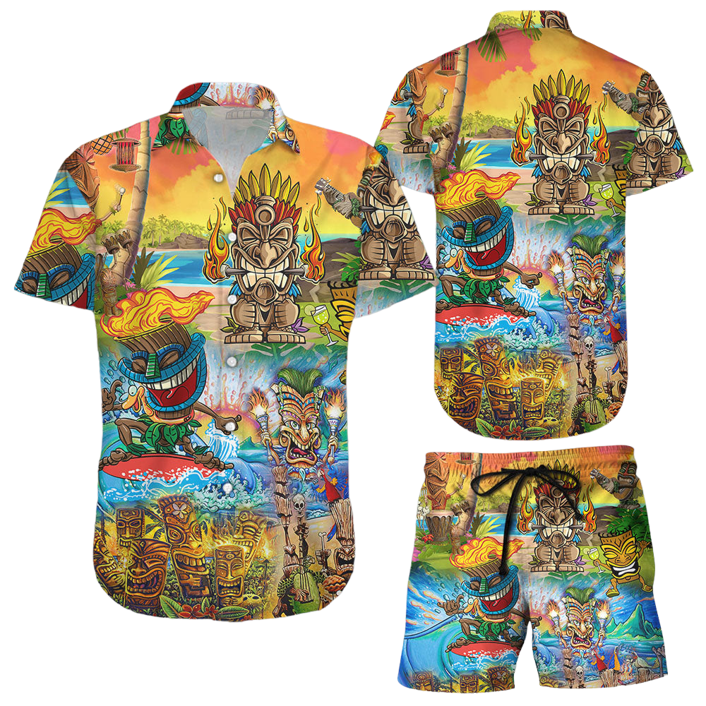 Tiki Hawaiian Shirt Beach Get Here Tiki Funny Hawaii Shirt Gifts For Summer Holiday