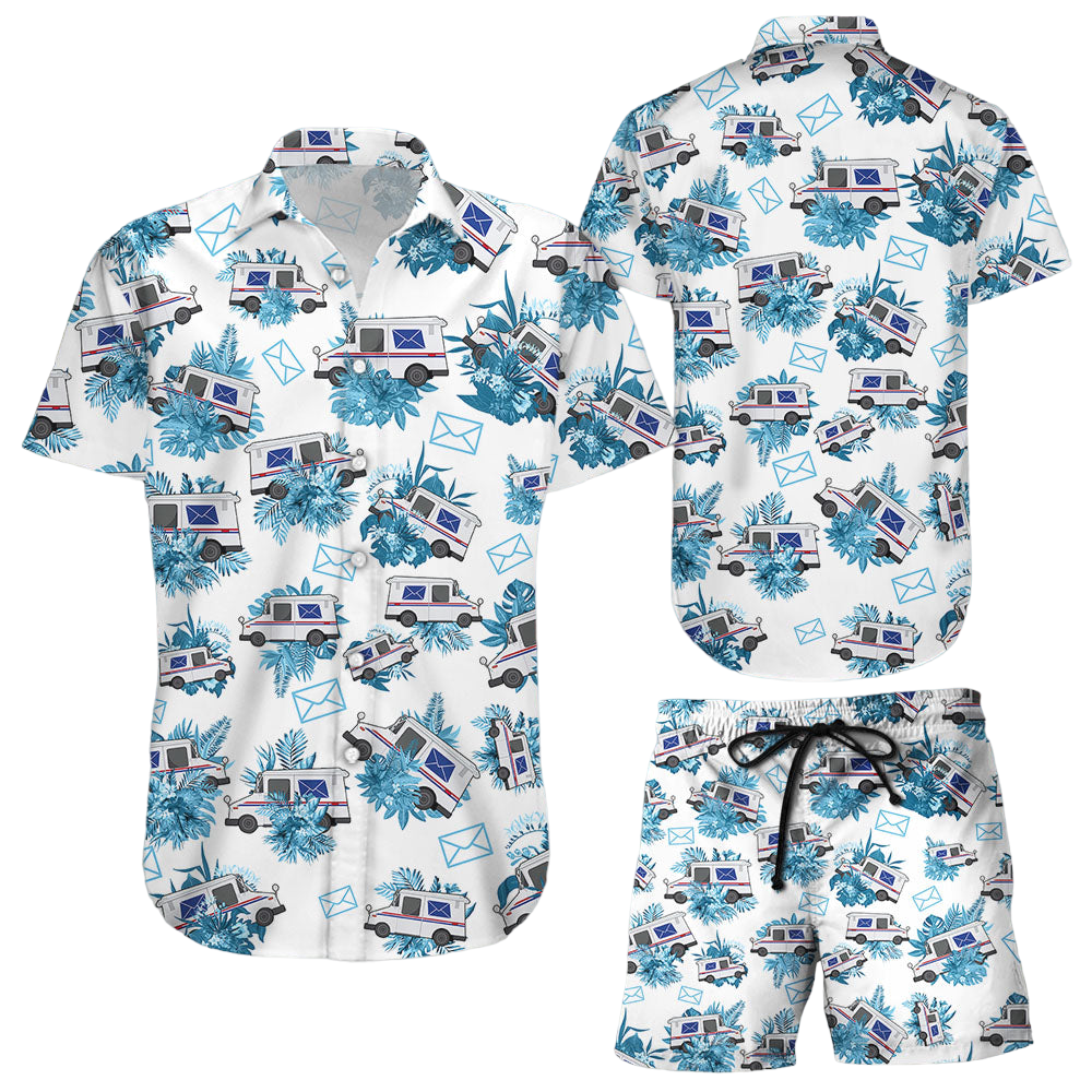 Tropical Truck Hawaiian For Men Postal Worker Trucks Tropical Hawaii Shirt Beach Themed Present Ideas