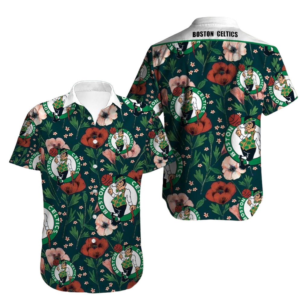 Vintage Boston Celtics Hawaiian Shirt Aloha Shirt for Men Women