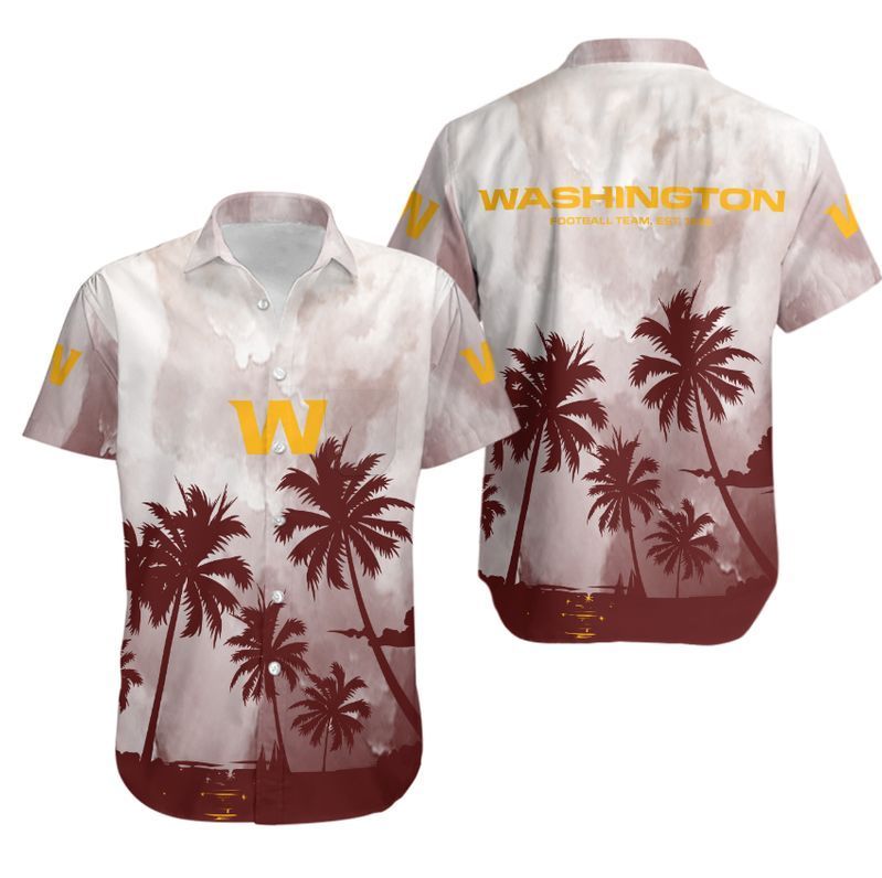 Washington Football Team Coconut Trees NFL Gift For Fan Hawaiian Shirt Aloha Shirt for Men Women