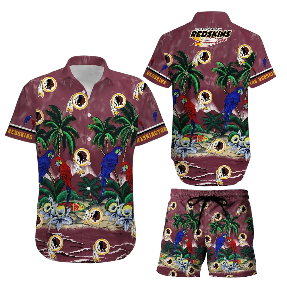 Washington Redskins NFL Football Hawaiian Shirt And Short Graphic Summer Tropical Pattern New Gift For Men Women