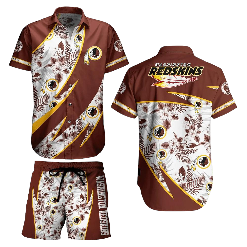 Washington Redskins NFL Hawaiian Shirt And Short Style Tropical Graphic Summer For Awesome Fans