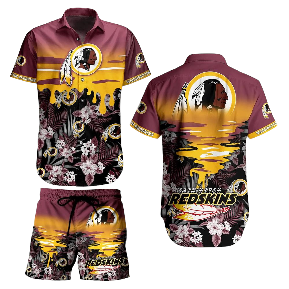 Washington Redskins NFL Hawaiian Shirt And Short Tropical Pattern Beach Shirt New Gift For Best Fan