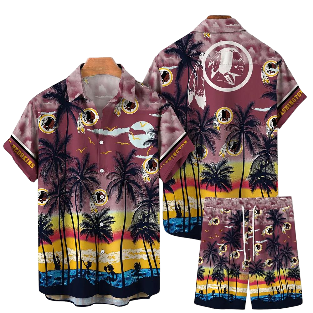 Washington Redskins NFL Hawaiian Shirt And Short Tropical Pattern This Summer Shirt New Gift For Best Fan