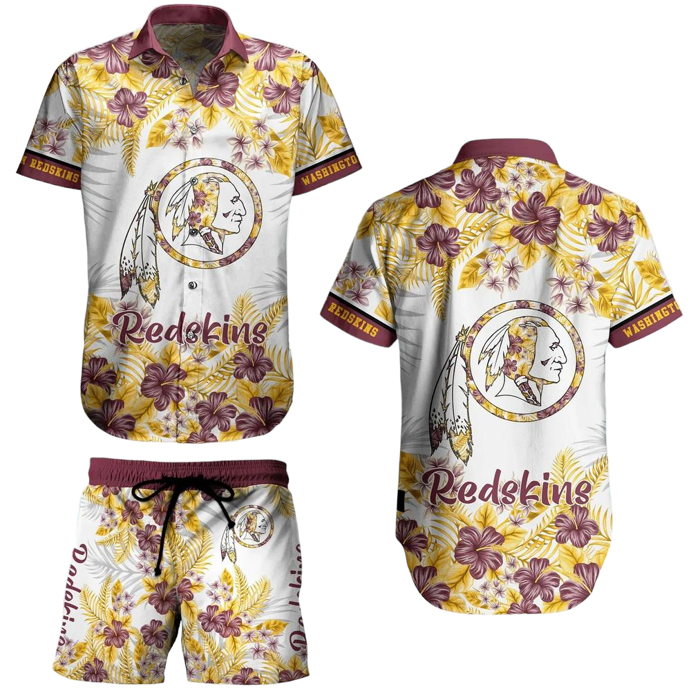 Washington Redskins NFL Hawaiian Shirt Graphic Flower Tropical Pattern Summer Shirt Style New Gift Best Fans