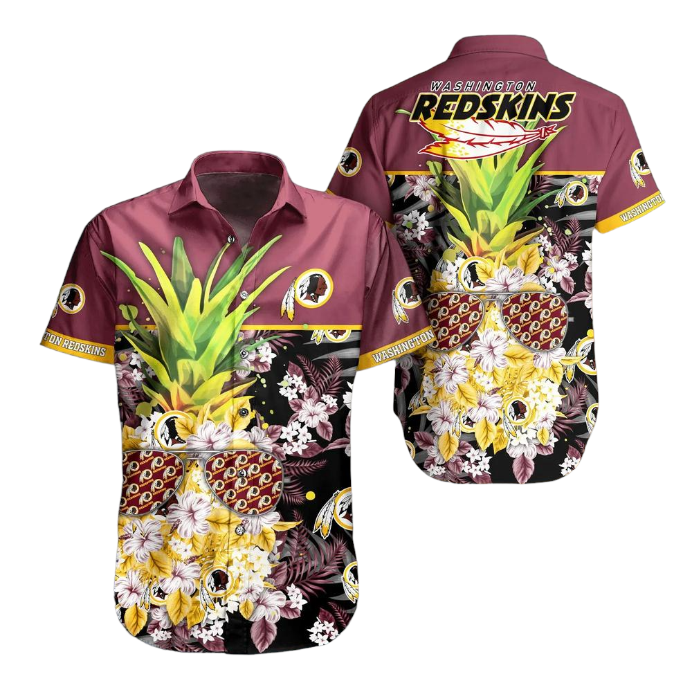 Washington Redskins NFL Tropical Pattern Pineapple Design Hawaiian Shirt New Trending For Men Women