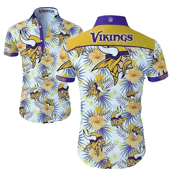 beach shirt nfl minnesota vikings Hawaiian Shirt Aloha Shirt for Men Women