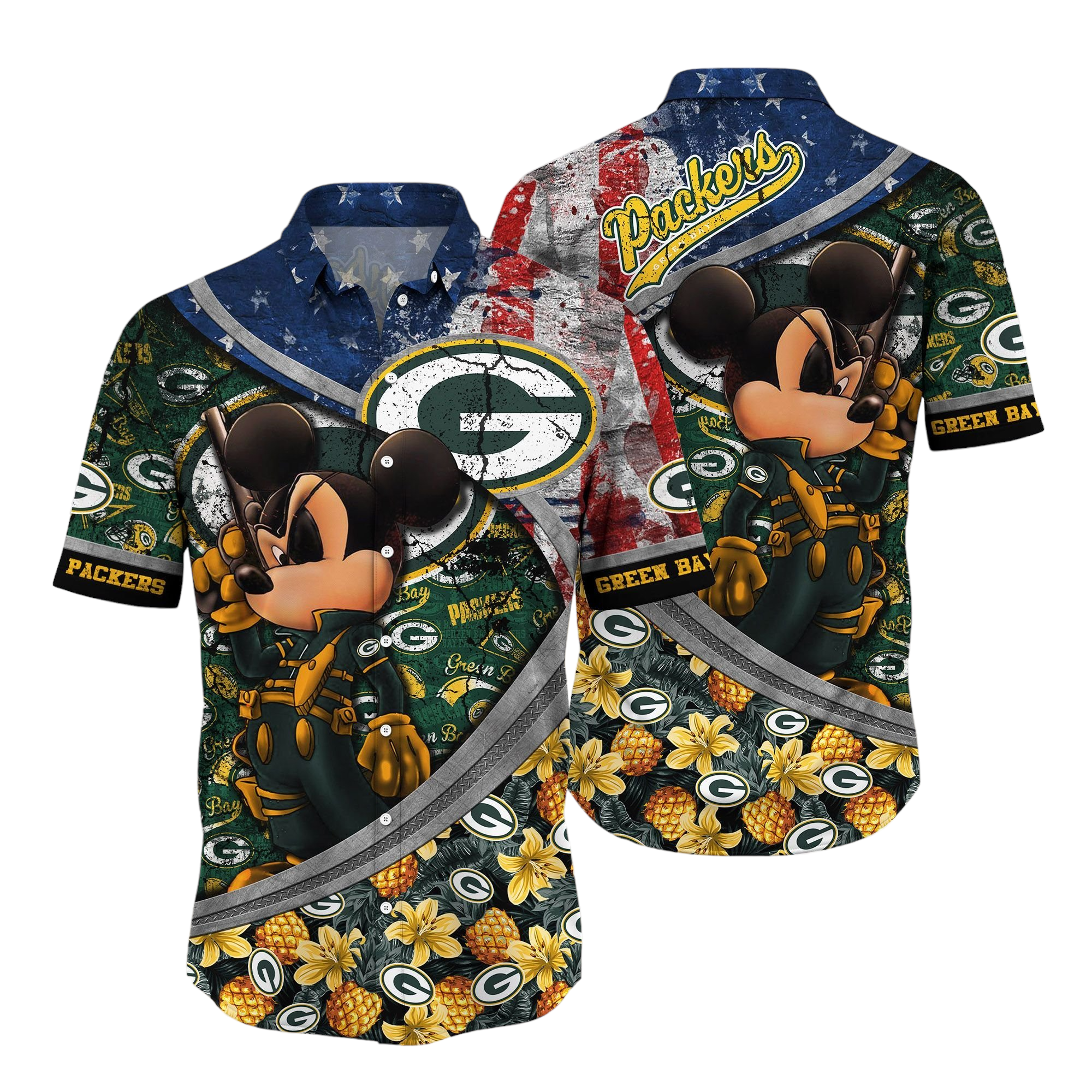 green bay packers nflaloha Hawaiian Shirt Aloha Shirt for Men Women