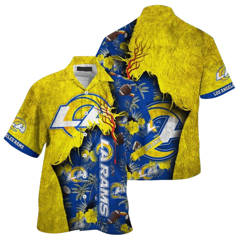 los angeles rams nfl god Hawaiian Shirt Aloha Shirt for Men Women