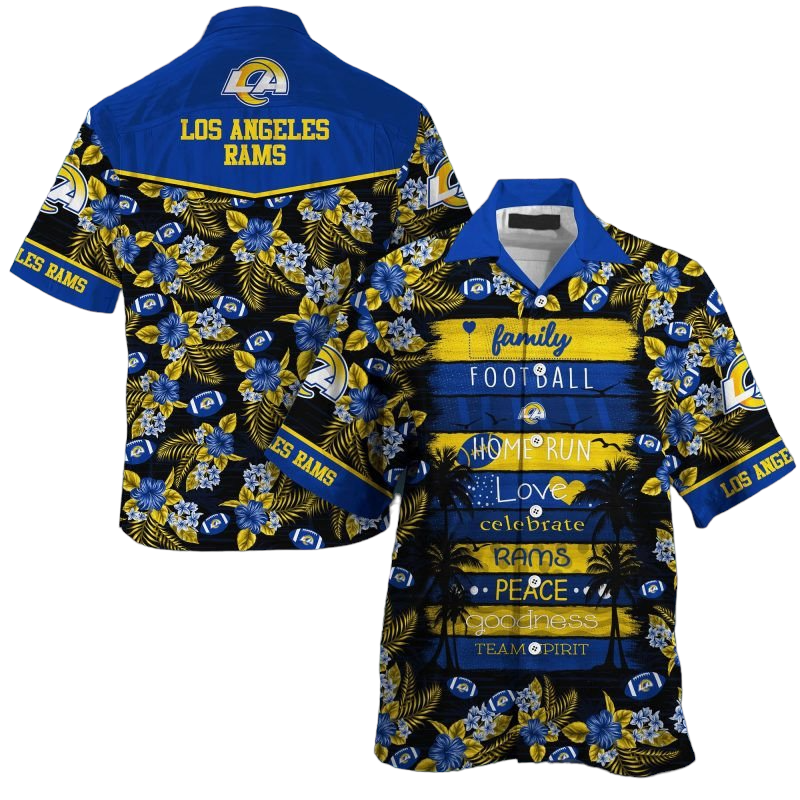 los angeles rams nfl Hawaiian Shirt Aloha Shirt for Men Women