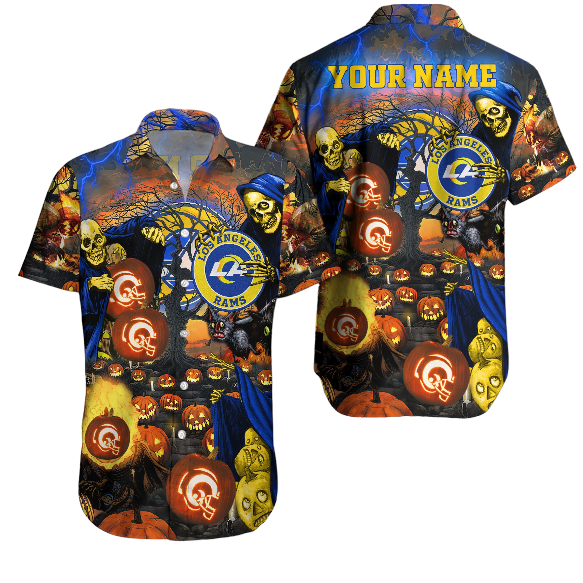 los angeles rams nfl Hawaiian Shirt Aloha Shirt for Men Women