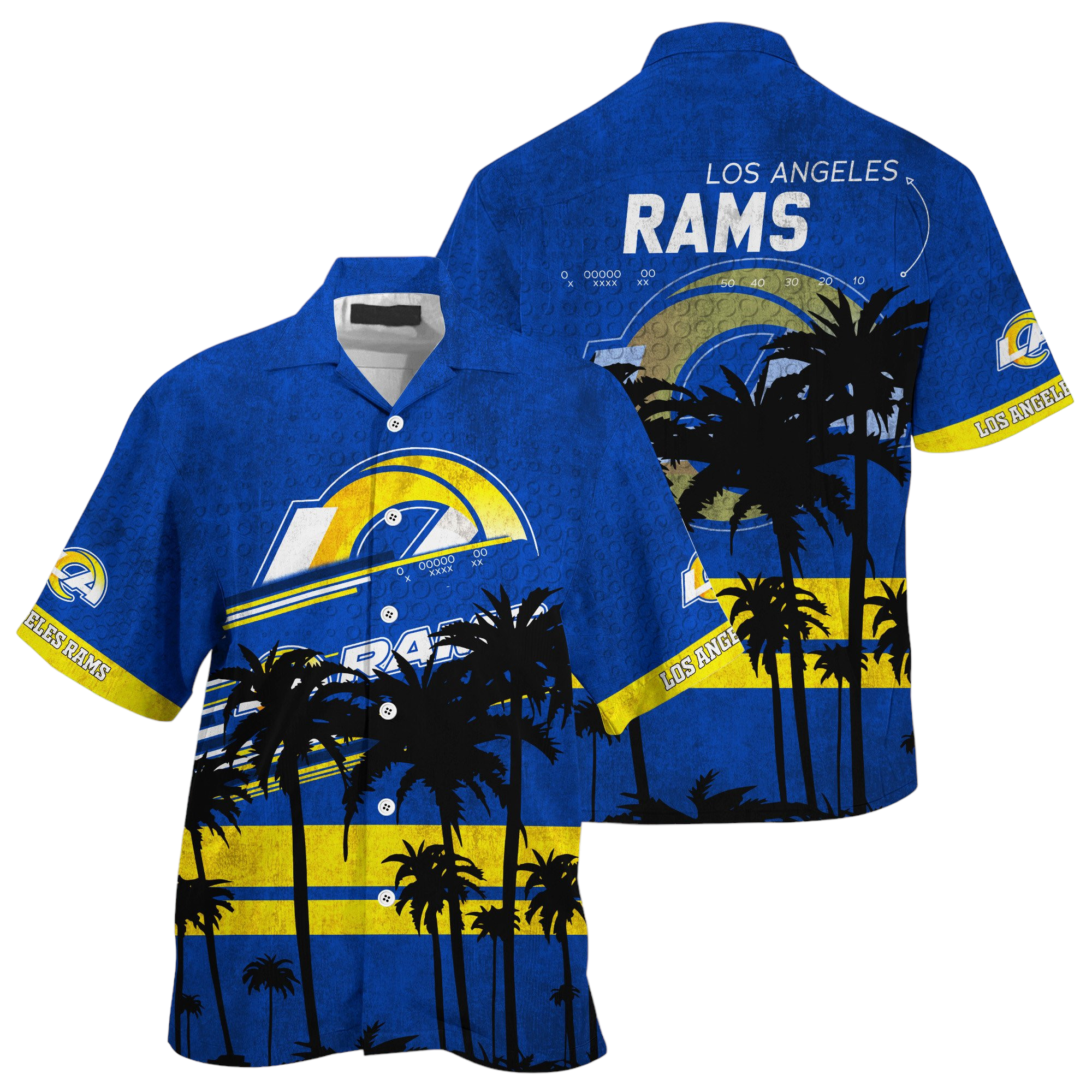 los angeles rams nfl summer Hawaiian Shirt Aloha Shirt for Men Women