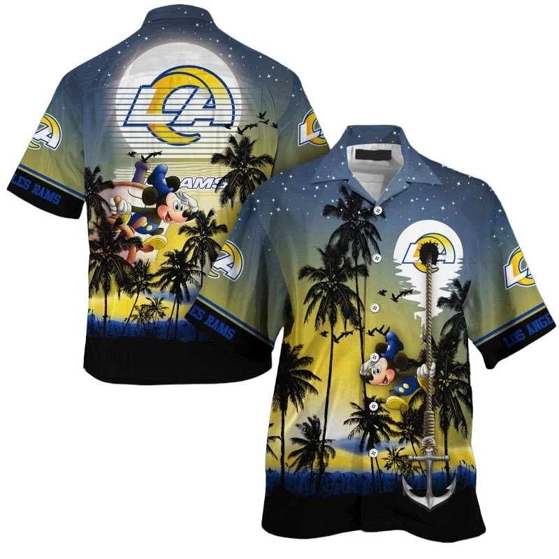 los angeles rams nfl summer Hawaiian Shirt Aloha Shirt for Men Women