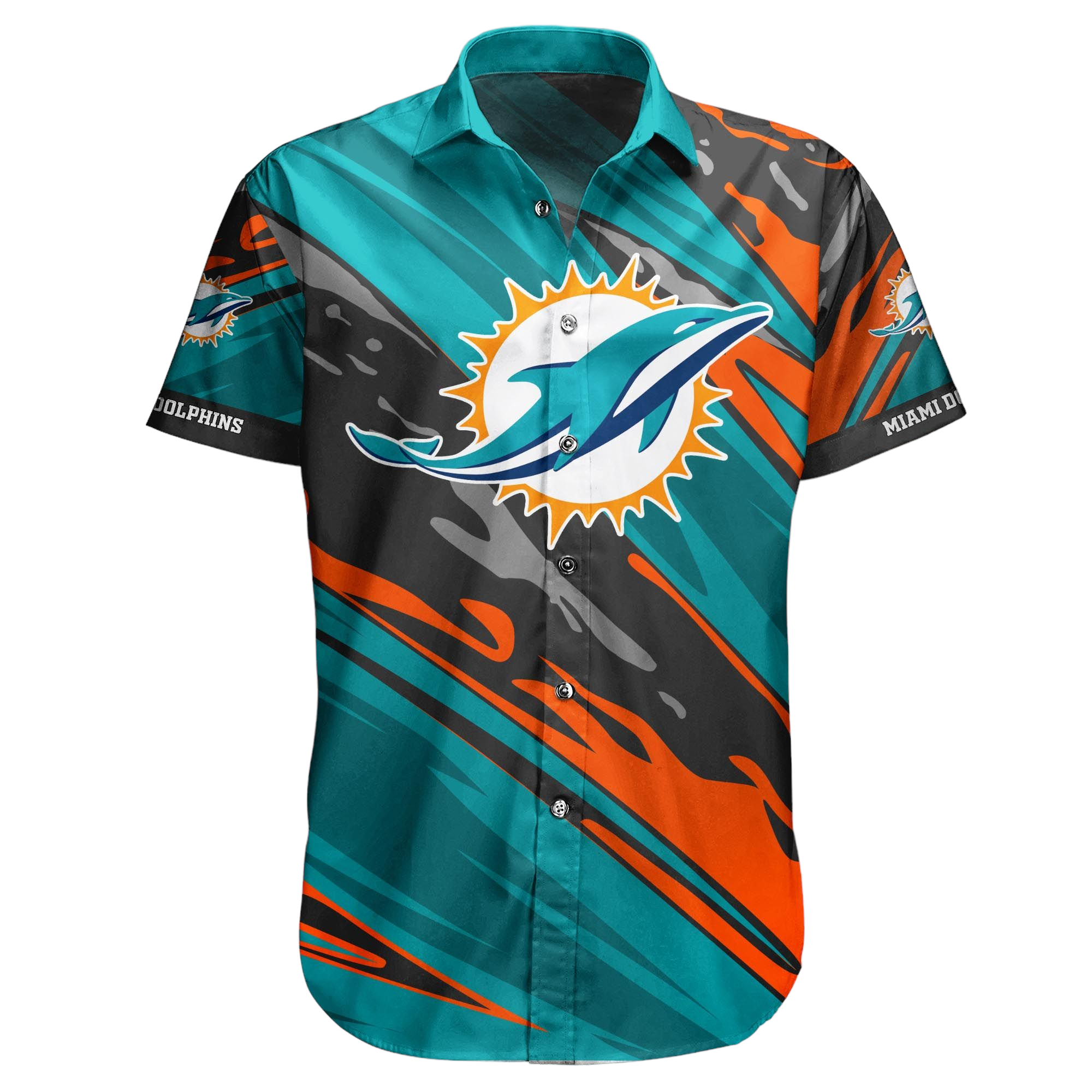 miami dolphins logo Hawaiian Shirt Aloha Shirt for Men Women