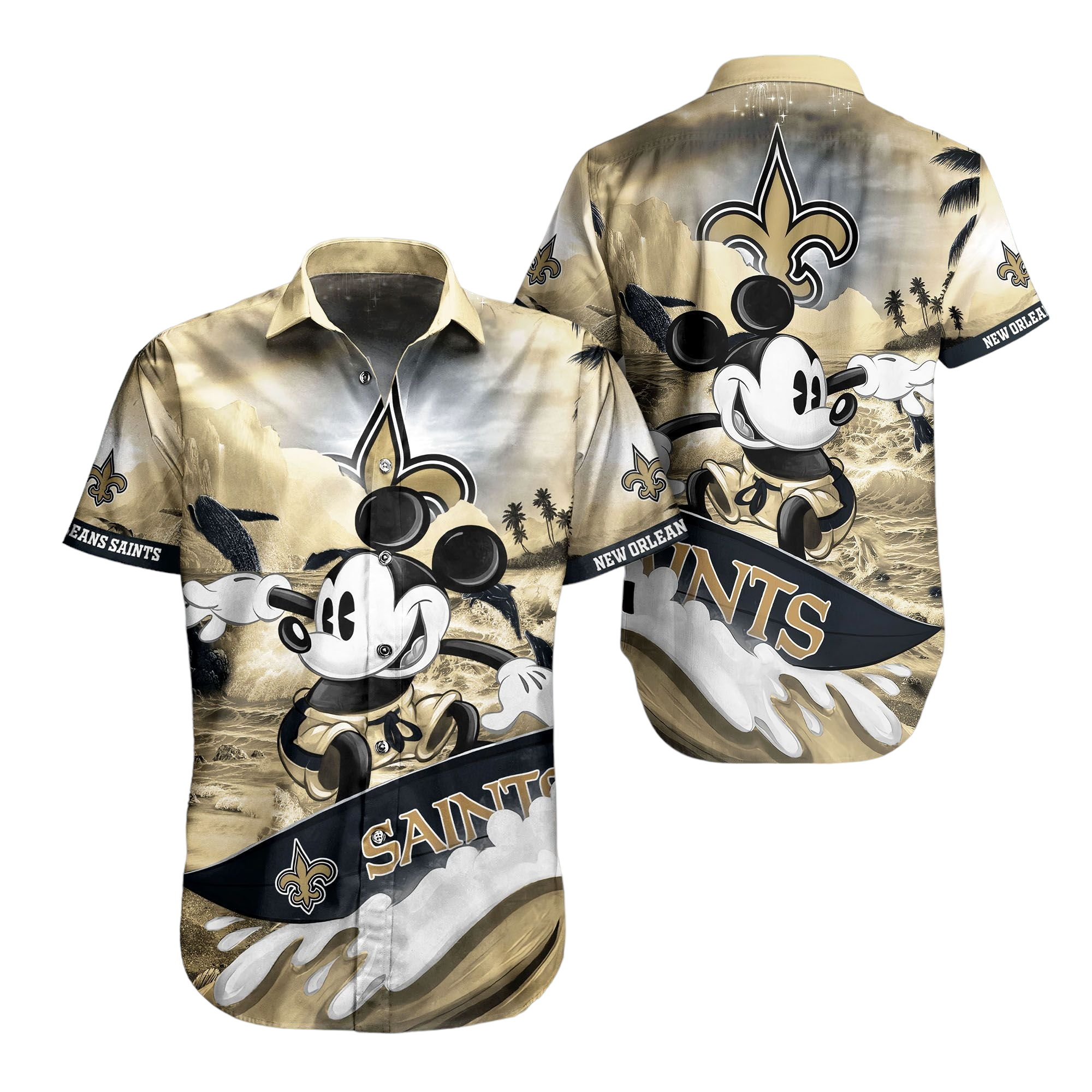 new orleans saints mickey nfl Hawaiian Shirt Aloha Shirt for Men Women