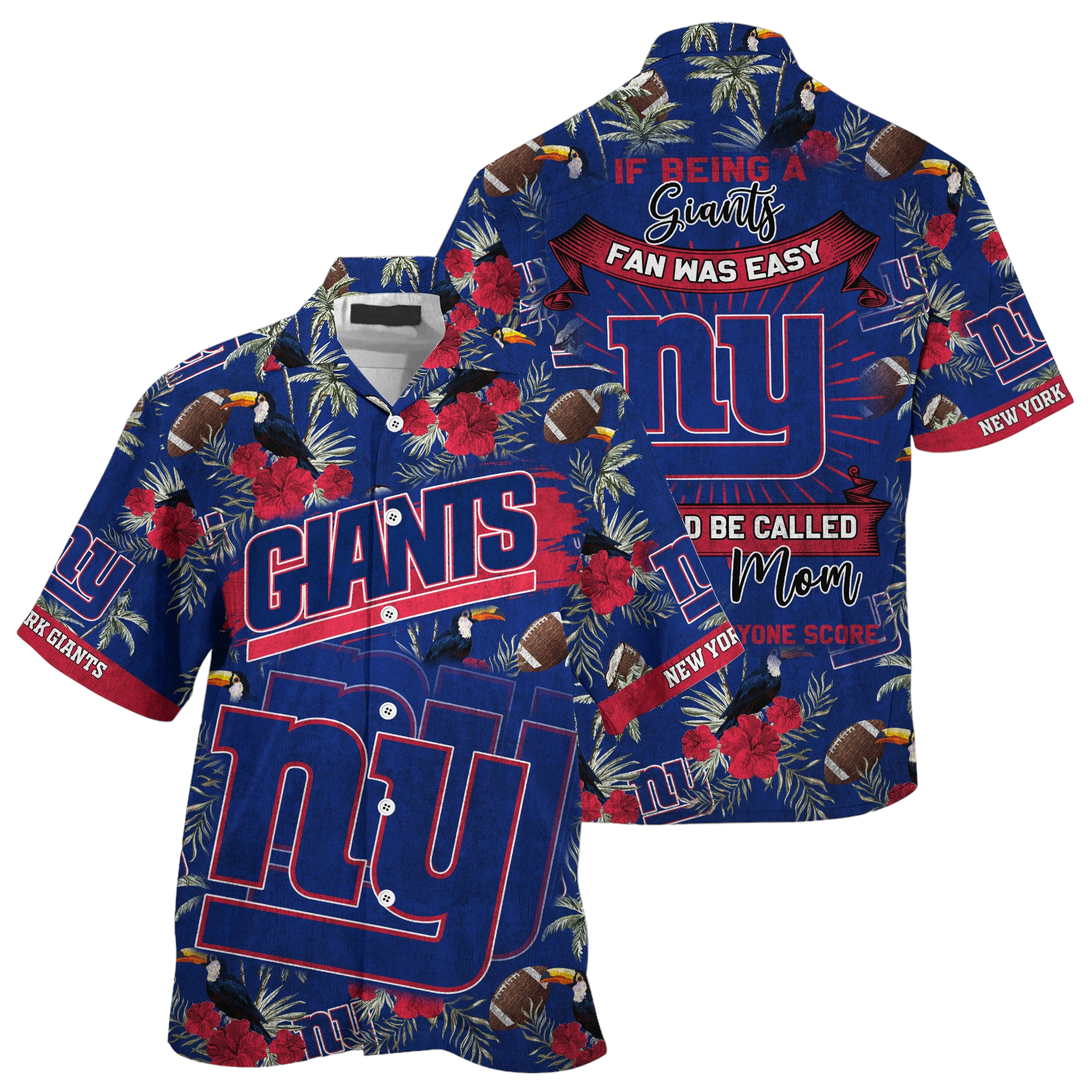 new york giants nfl summer Hawaiian Shirt Aloha Shirt for Men Women