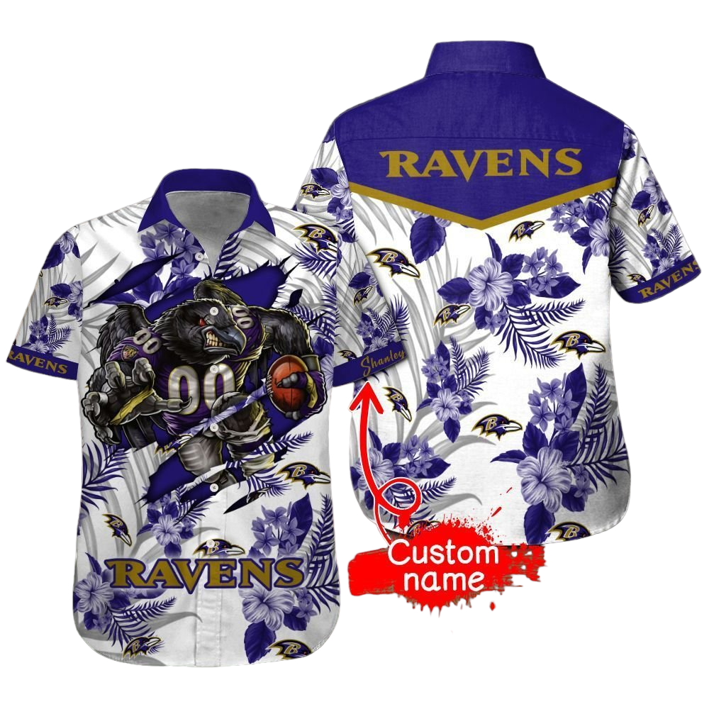 nfl baltimore ravens gift for fan personalized Hawaiian Shirt Aloha Shirt for Men Women