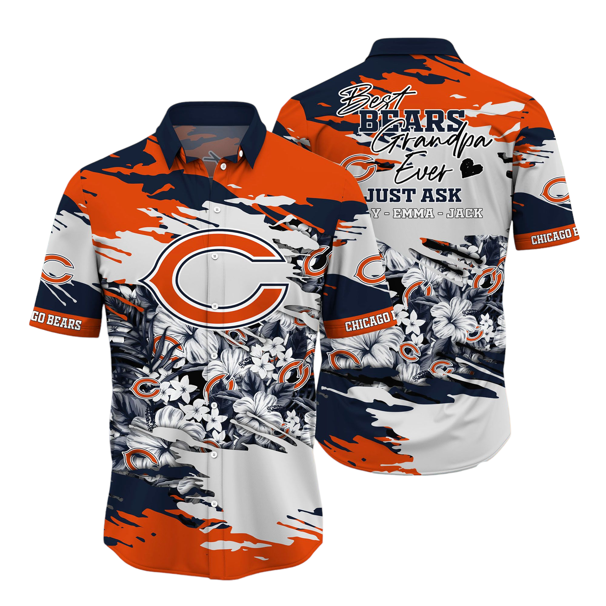 nfl chicago bears Hawaiian Shirt Aloha Shirt for Men Women